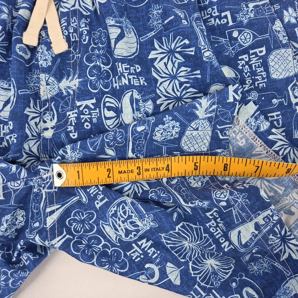 Johnnie O SCORPION BOWL Twilight Tropical Print Full Elastic Swim Trunks 36
